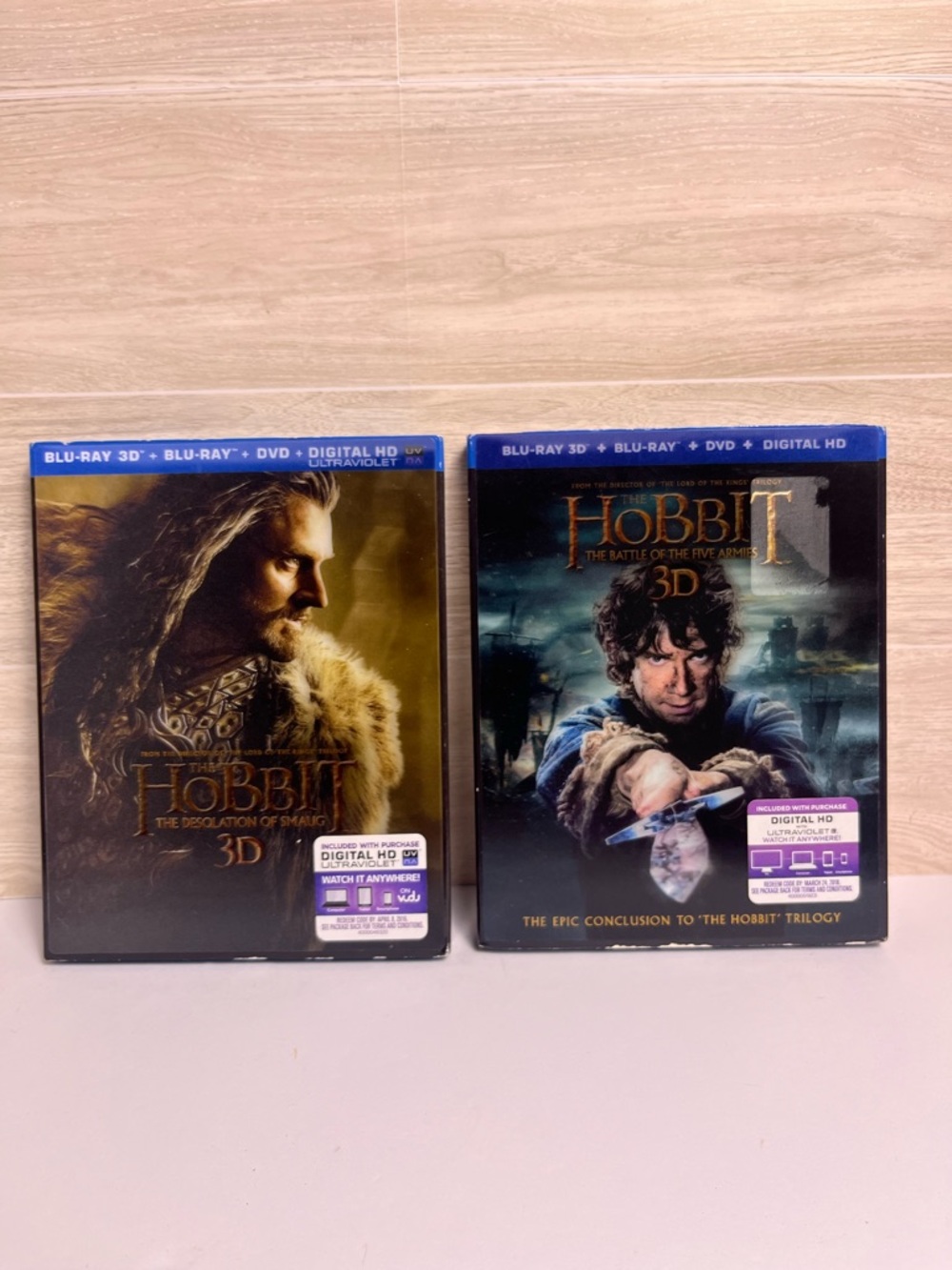 The Hobbit DVD Blu-ray Set Of Two With Lenticular Slipcover NEW & Used